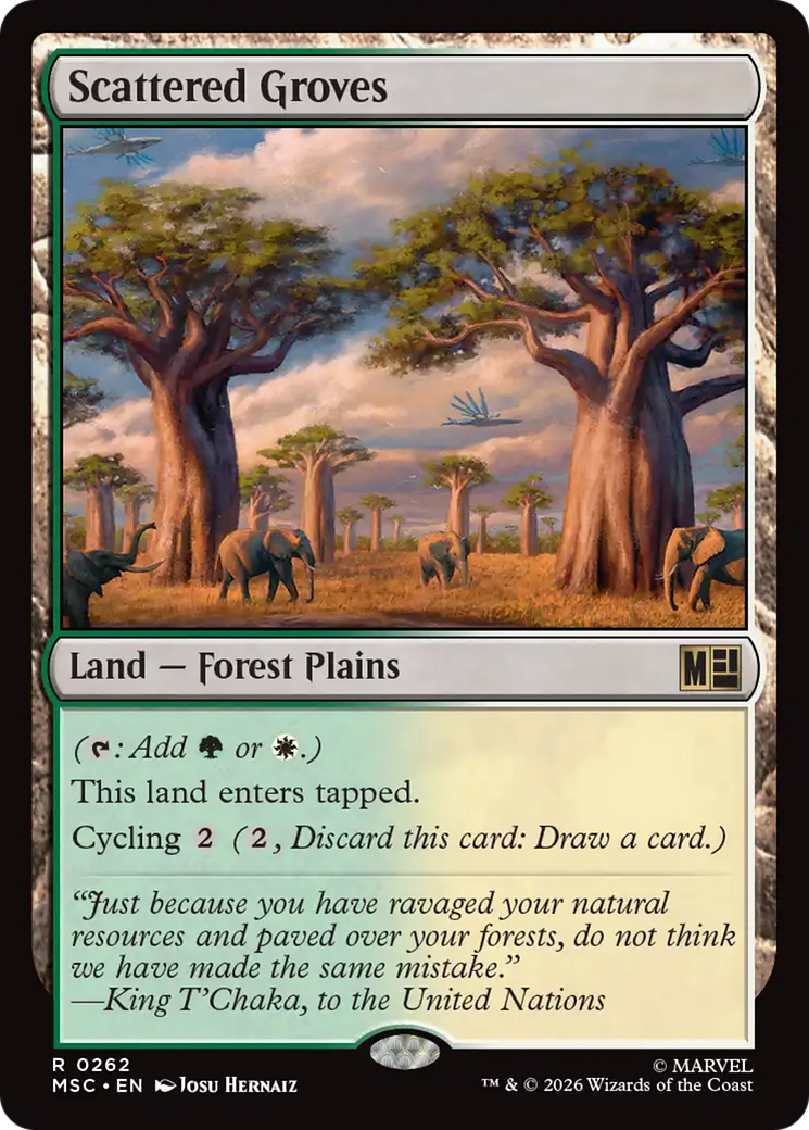 Scattered Groves (Surge Foil) [Marvel Super Heroes Commander] | Lots Moore NSW