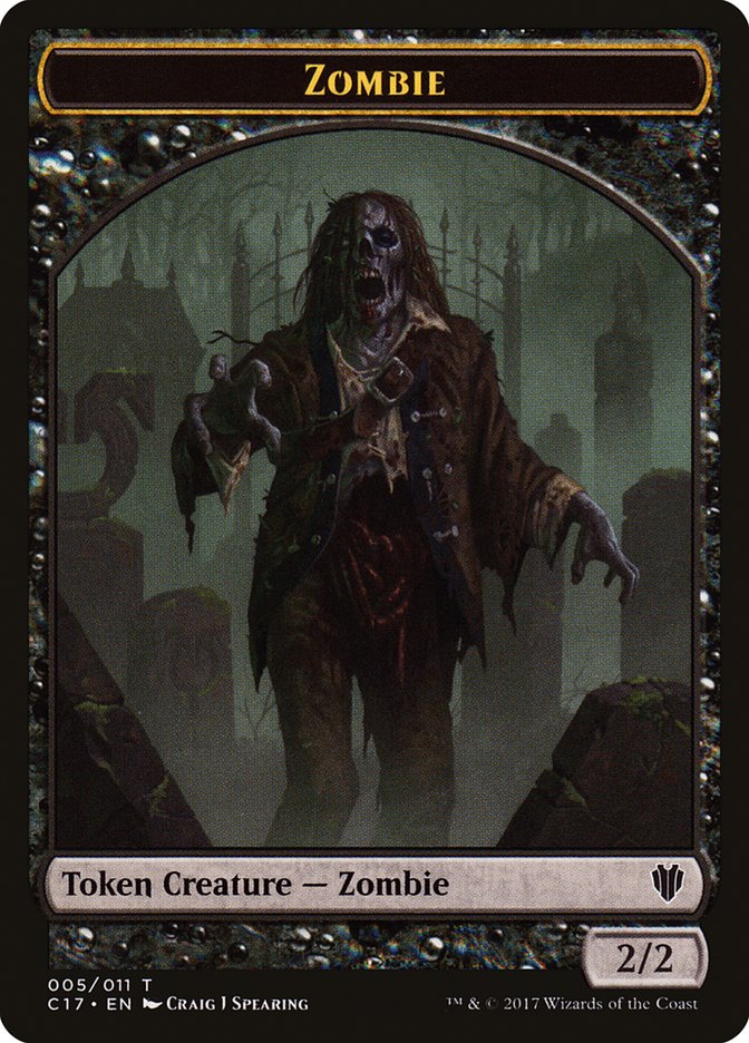 Vampire // Zombie Double-Sided Token [Commander 2017 Tokens] | Lots Moore NSW