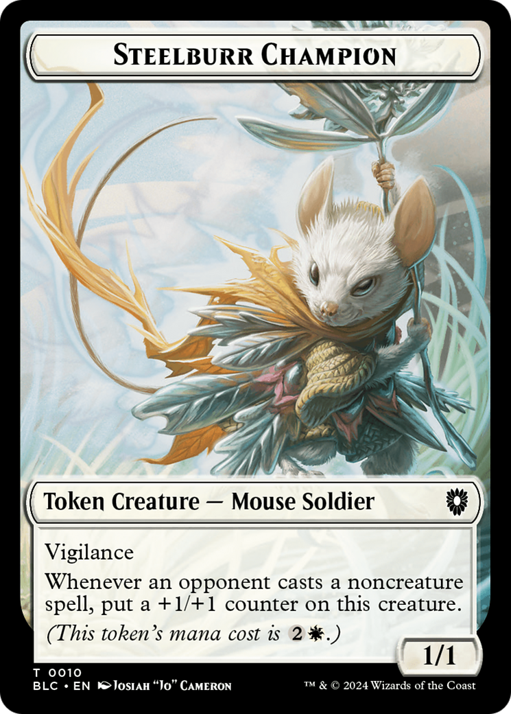Steelburr Champion // Squid Double-Sided Token [Bloomburrow Commander Tokens] | Lots Moore NSW