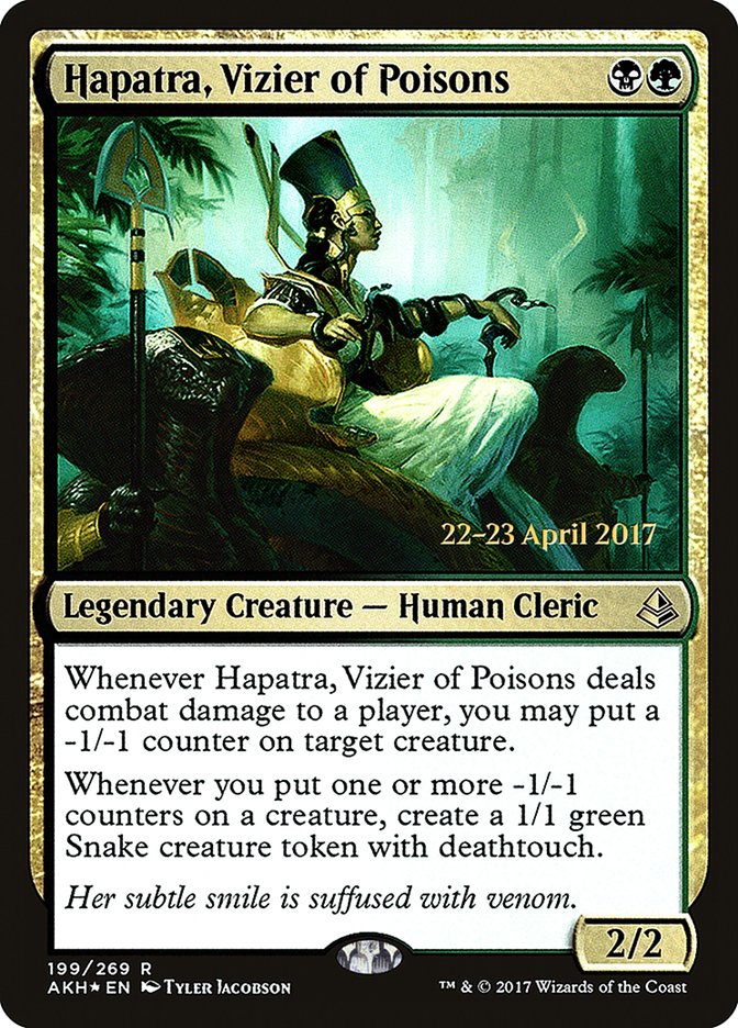 Hapatra, Vizier of Poisons [Amonkhet Prerelease Promos] | Lots Moore NSW