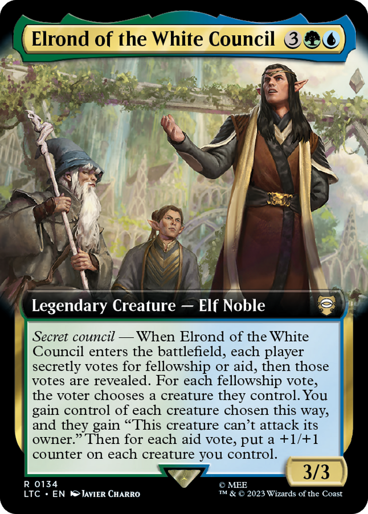 Elrond of the White Council (Extended Art) [The Lord of the Rings: Tales of Middle-Earth Commander] | Lots Moore NSW