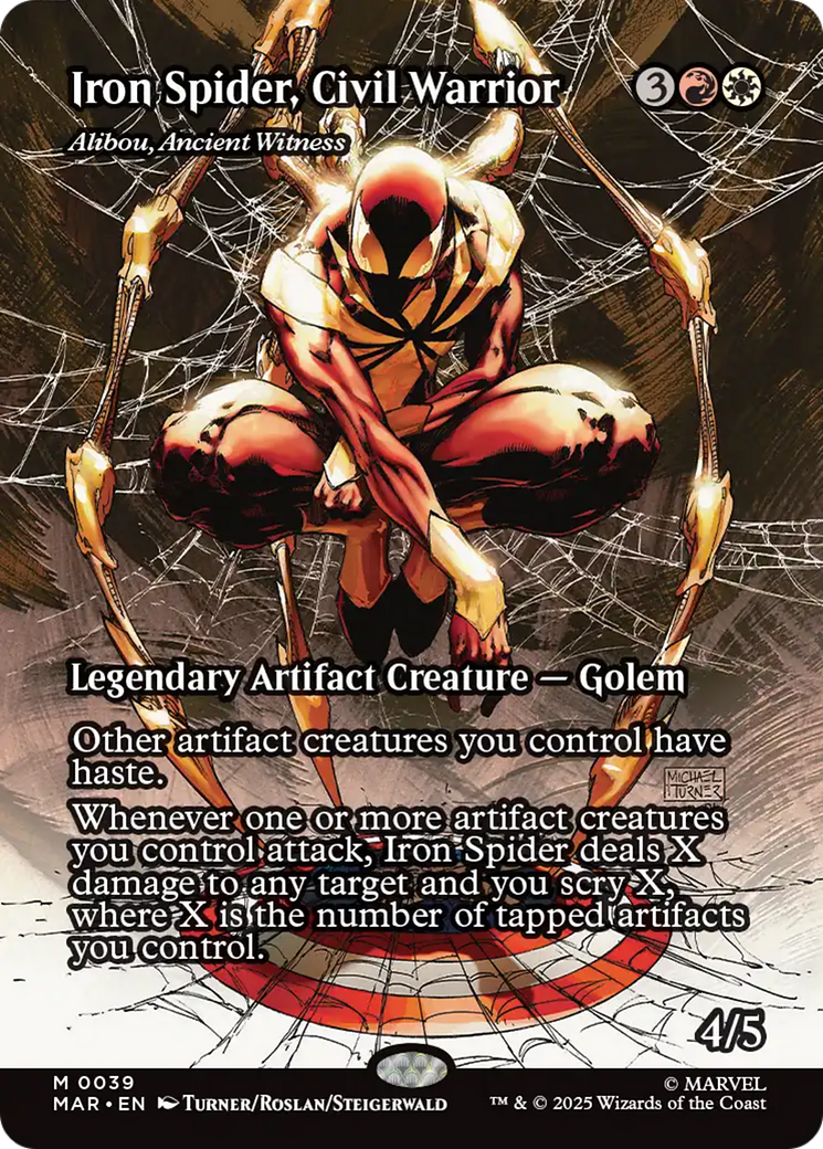 Iron Spider, Civil Warrior - Alibou, Ancient Witness [Marvel Universe: Eternal-Legal] Magic: The Gathering | Lots Moore NSW