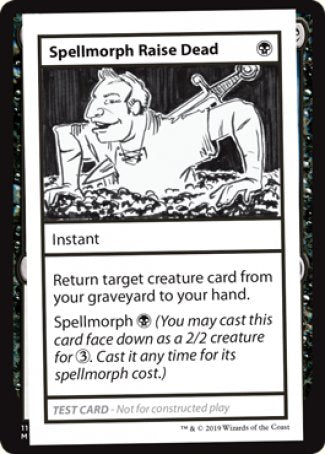 Spellmorph Raise Dead (2021 Edition) [Mystery Booster Playtest Cards] | Lots Moore NSW