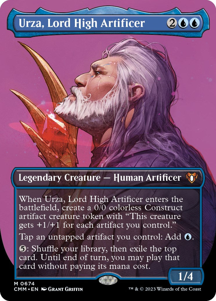 Urza, Lord High Artificer (Borderless Profile) [Commander Masters] | Lots Moore NSW