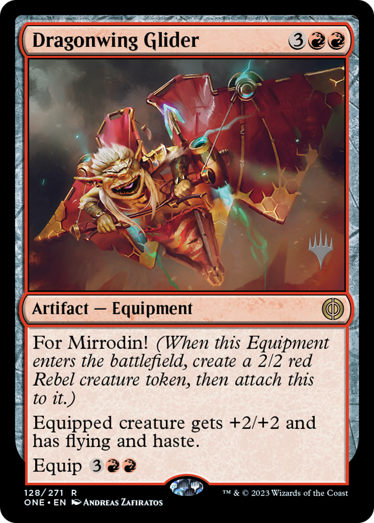 Dragonwing Glider (Promo Pack) [Phyrexia: All Will Be One Promos] | Lots Moore NSW