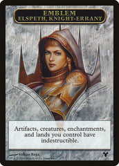 Emblem - Elspeth, Knight-Errant // Soldier Double-Sided Token [Modern Event Deck 2014 Tokens] | Lots Moore NSW