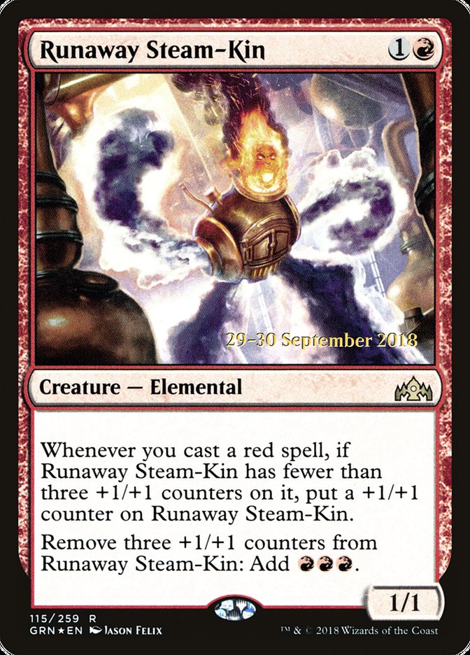Runaway Steam-Kin [Guilds of Ravnica Prerelease Promos] | Lots Moore NSW