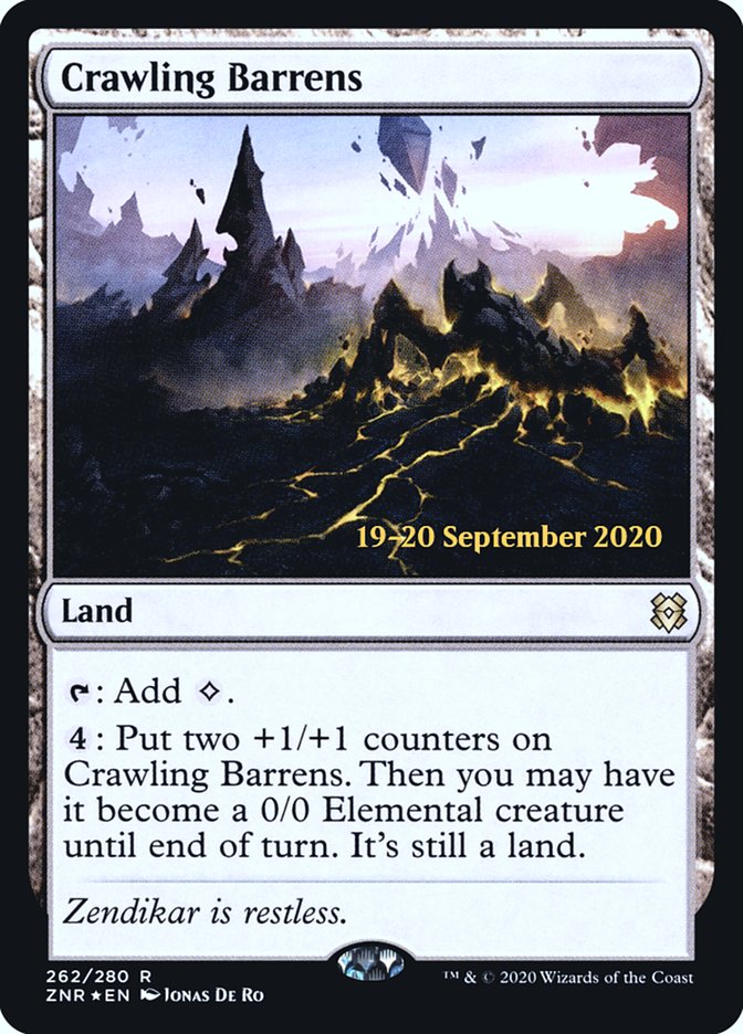 Crawling Barrens [Zendikar Rising Prerelease Promos] | Lots Moore NSW