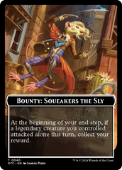 Bounty: Squeakers the Sly // Bounty Rules Double-Sided Token [Outlaws of Thunder Junction Commander Tokens] | Lots Moore NSW