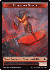 Cat (0027) // Phyrexian Goblin Double-Sided Token [Foundations Tokens] | Lots Moore NSW
