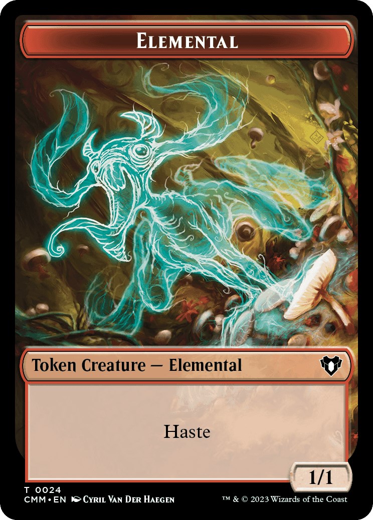 Elemental (0024) // Cat (0005) Double-Sided Token [Commander Masters Tokens] | Lots Moore NSW