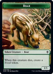 Boar // Food (17) Double-Sided Token [Throne of Eldraine Tokens] | Lots Moore NSW