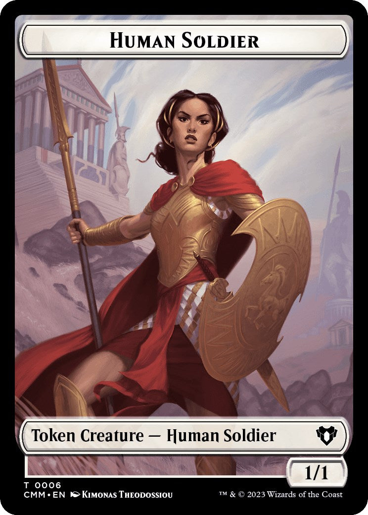 Human Soldier // Drake Double-Sided Token [Commander Masters Tokens] | Lots Moore NSW