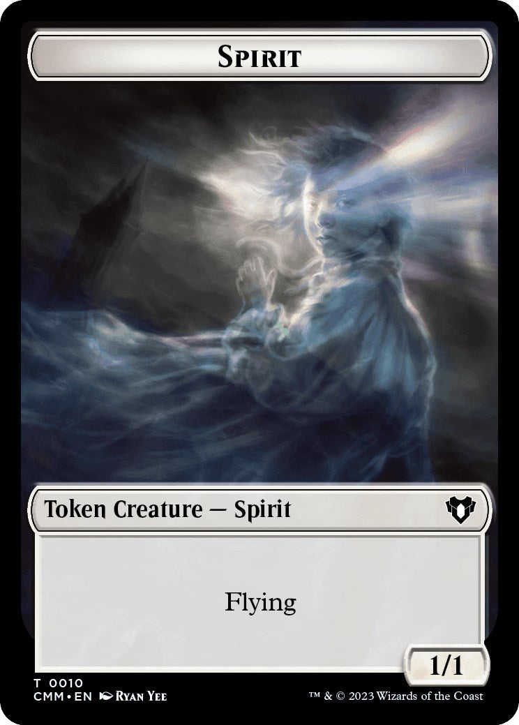 Spirit (0010) // Knight Double-Sided Token [Commander Masters Tokens] | Lots Moore NSW