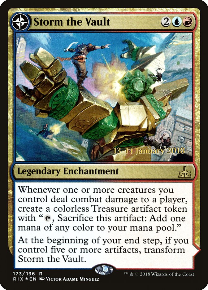 Storm the Vault // Vault of Catlacan [Rivals of Ixalan Prerelease Promos] | Lots Moore NSW