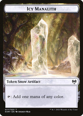 Human Warrior // Icy Manalith Double-Sided Token [Kaldheim Tokens] | Lots Moore NSW