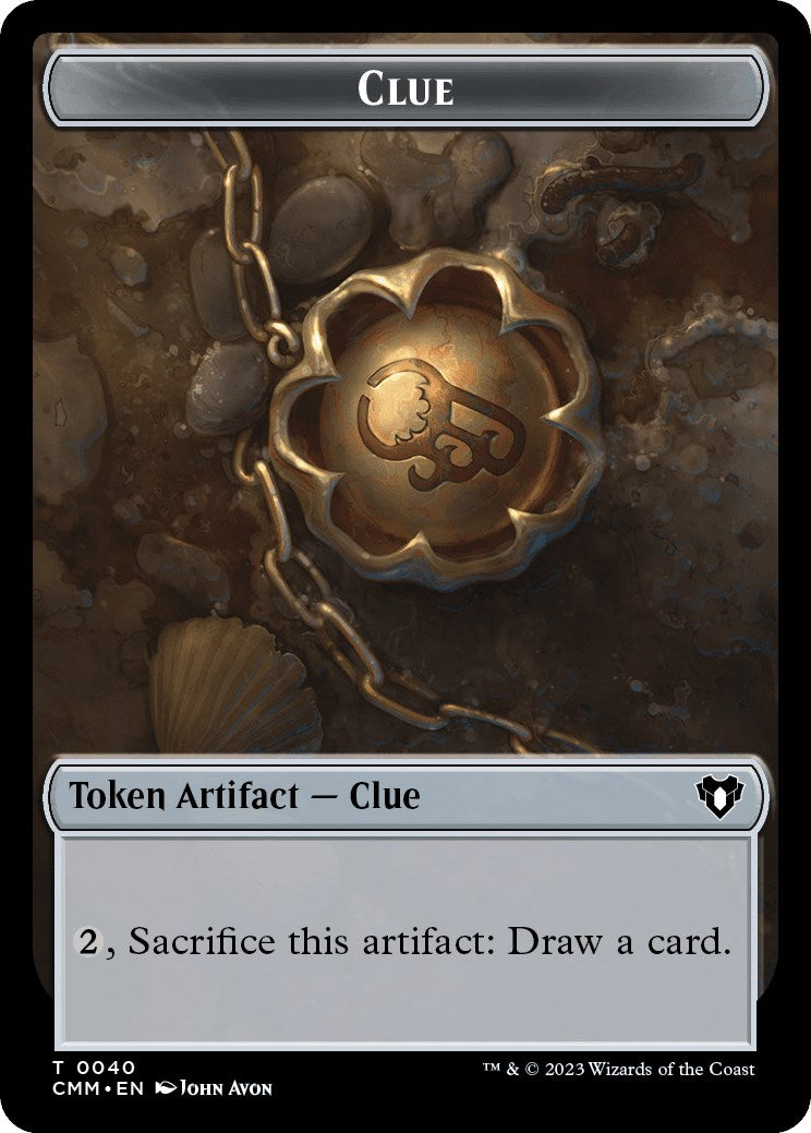 Clue // Stoneforged Blade Double-Sided Token [Commander Masters Tokens] | Lots Moore NSW