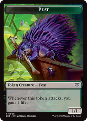Fractal (0004) // Pest (0008) Double-Sided Token [Secrets of Strixhaven Tokens] | Lots Moore NSW