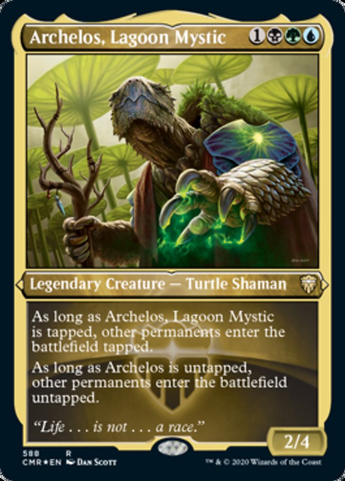 Archelos, Lagoon Mystic (Etched) [Commander Legends] | Lots Moore NSW