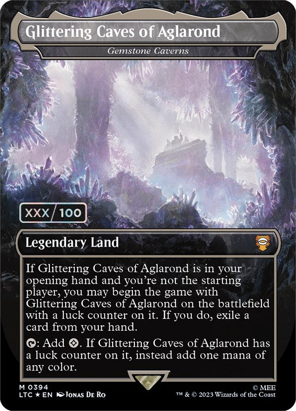 Glittering Caves of Aglarond - Gemstone Caverns (Borderless) (Serialized) [The Lord of the Rings: Tales of Middle-Earth Commander] | Lots Moore NSW