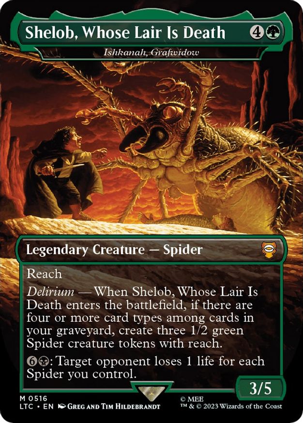 Shelob, Whose Lair Is Death - Ishkanah, Grafwidow (Borderless) [The Lord of the Rings: Tales of Middle-Earth Commander] | Lots Moore NSW