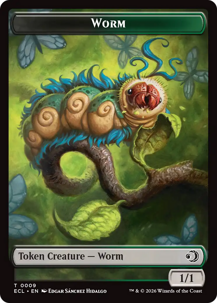 Merfolk // Worm Double-Sided Token [Lorwyn Eclipsed Tokens] | Lots Moore NSW