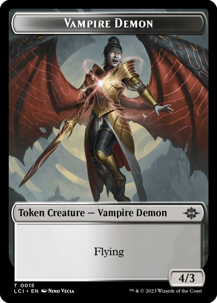 Vampire // Vampire Demon Double-Sided Token [The Lost Caverns of Ixalan Tokens] | Lots Moore NSW