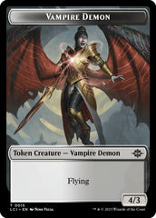 Vampire // Vampire Demon Double-Sided Token [The Lost Caverns of Ixalan Tokens] | Lots Moore NSW