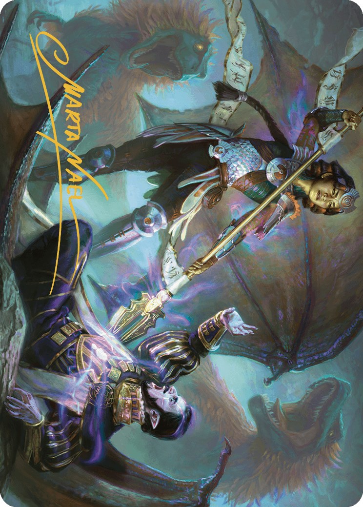 Huatli's Final Strike Art Card (Gold-Stamped Signature) [The Lost Caverns of Ixalan Art Series] | Lots Moore NSW