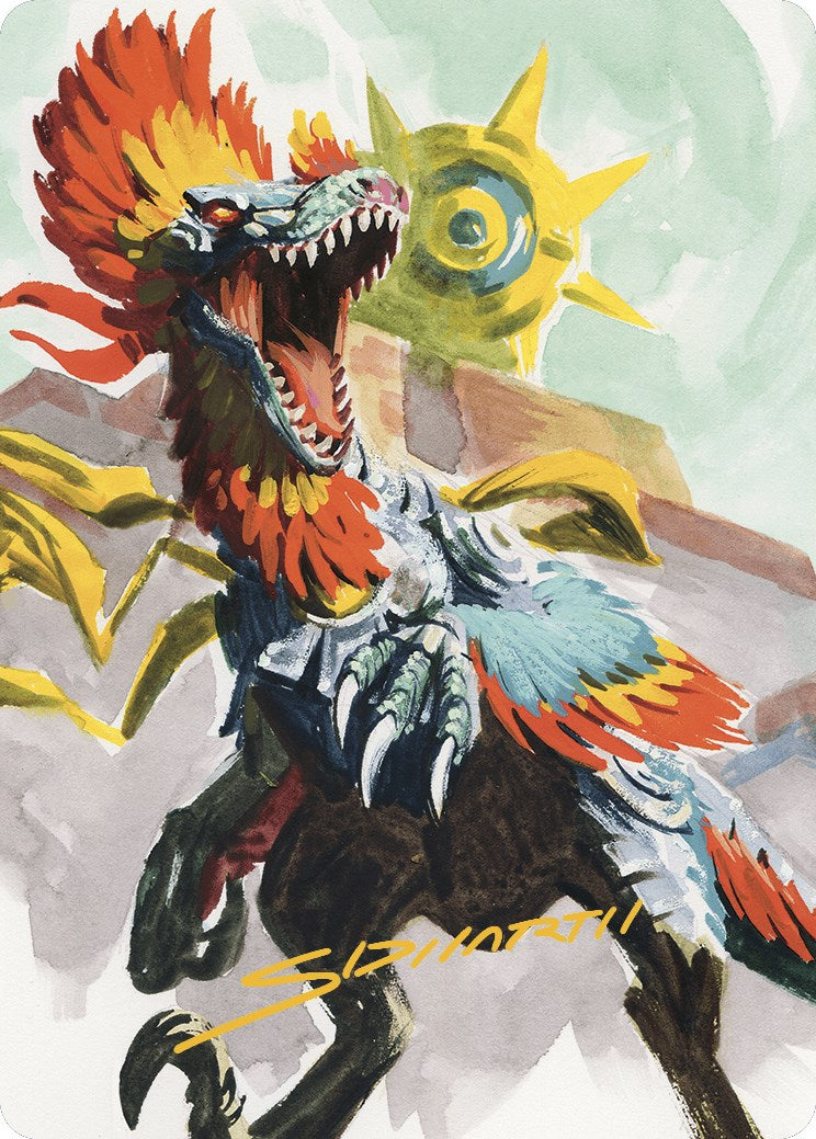Pantlaza, Sun-Favored Art Card (Gold-Stamped Signature) [The Lost Caverns of Ixalan Art Series] | Lots Moore NSW
