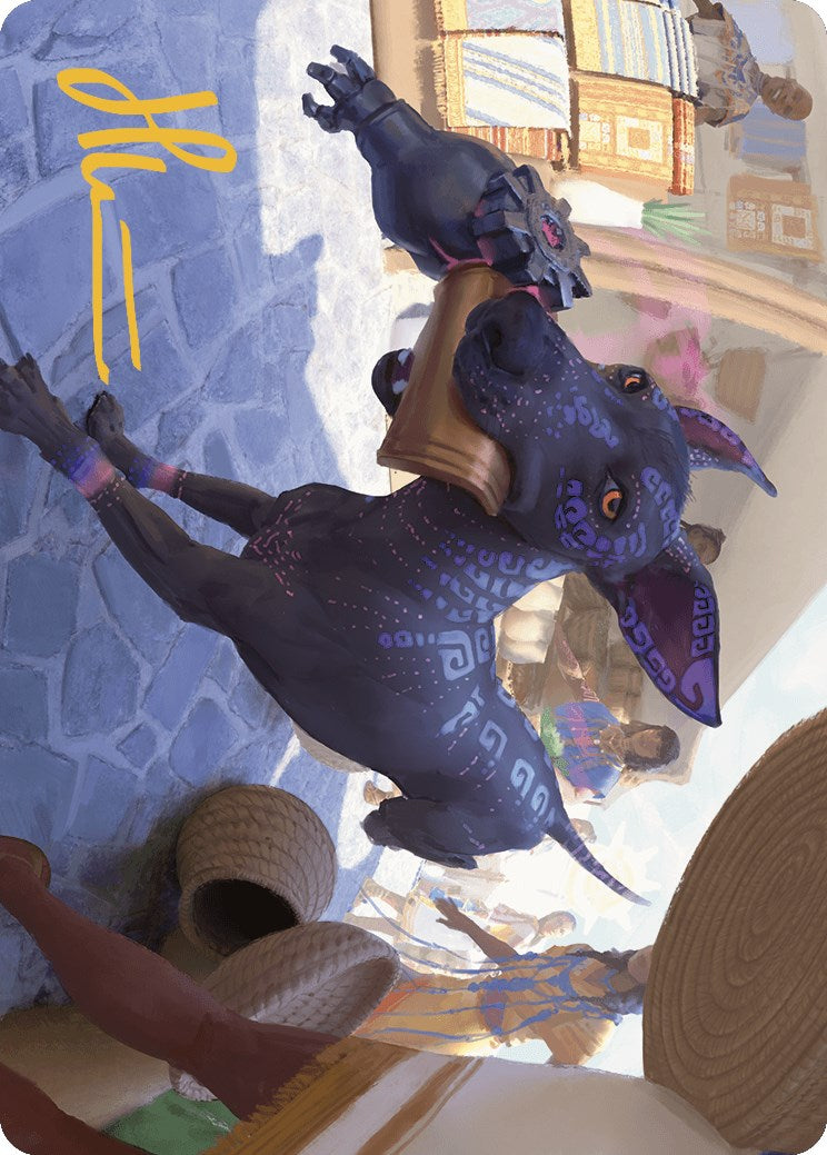 Mischievous Pup Art Card (Gold-Stamped Signature) [The Lost Caverns of Ixalan Art Series] | Lots Moore NSW