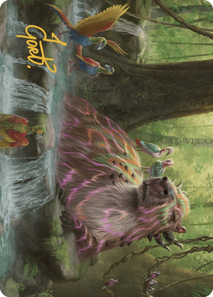 Basking Capybara Art Card (Gold-Stamped Signature) [The Lost Caverns of Ixalan Art Series] | Lots Moore NSW