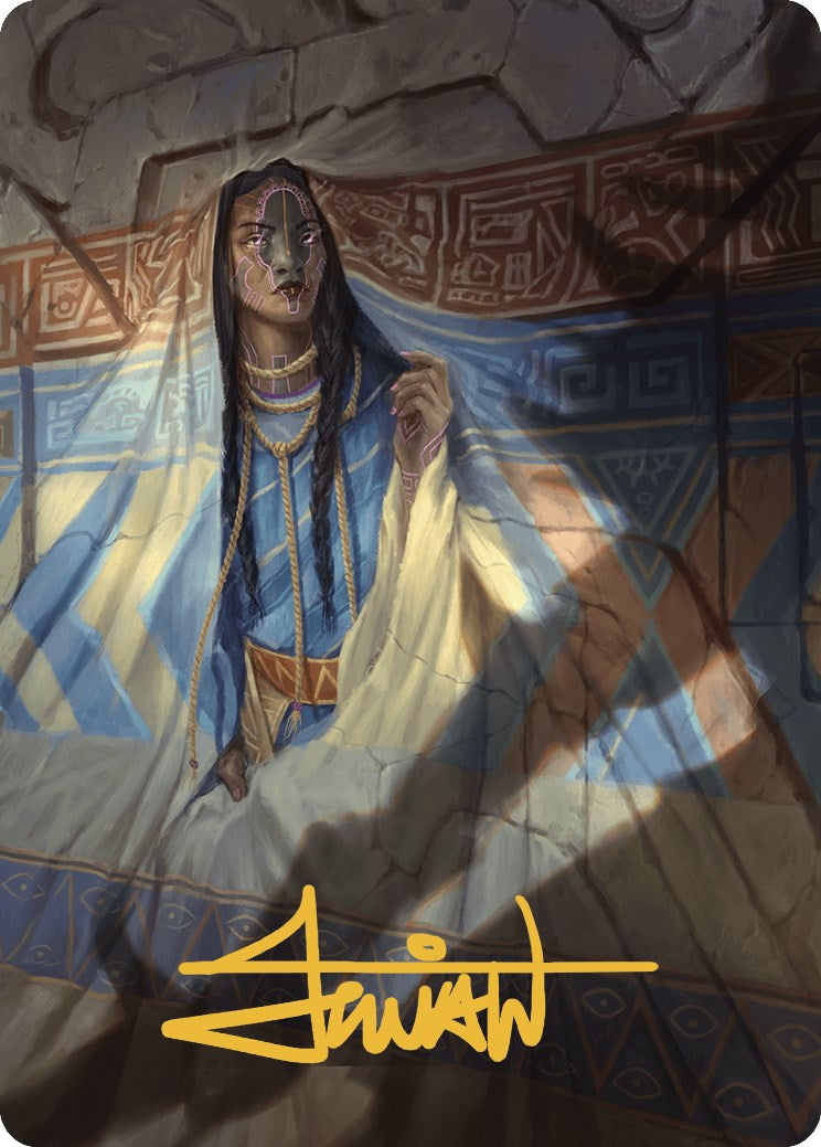 Whispersilk Cloak Art Card (Gold-Stamped Signature) [The Lost Caverns of Ixalan Art Series] | Lots Moore NSW