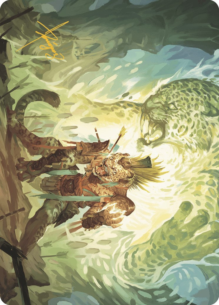 Might of the Ancestors Art Card (Gold-Stamped Signature) [The Lost Caverns of Ixalan Art Series] | Lots Moore NSW