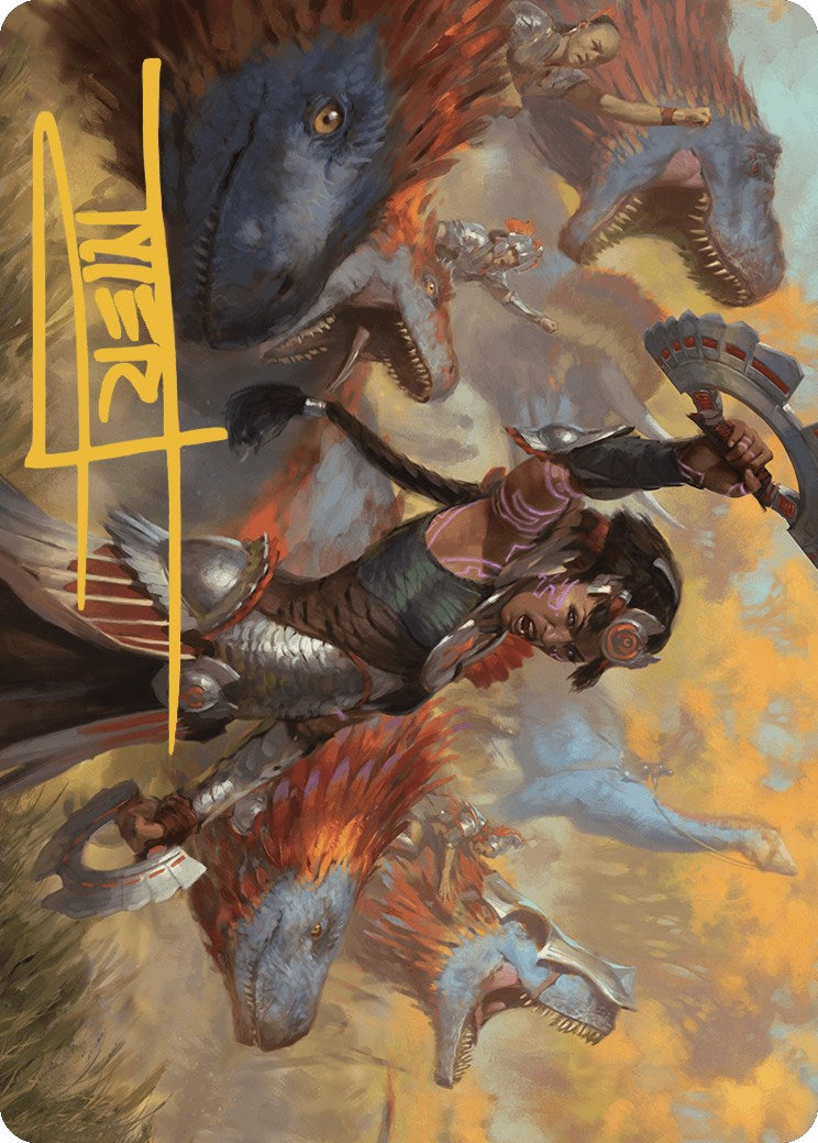 Huatli, Poet of Unity Art Card (Gold-Stamped Signature) [The Lost Caverns of Ixalan Art Series] | Lots Moore NSW
