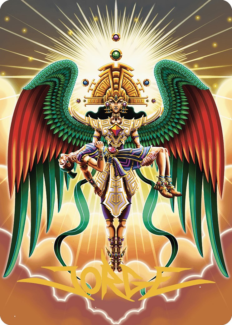 Resplendent Angel Art Card (59/81) (Gold-Stamped Signature) [The Lost Caverns of Ixalan Art Series] | Lots Moore NSW