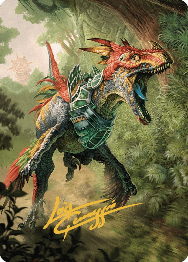 Dinosaur Token Art Card (Gold-Stamped Signature) [The Lost Caverns of Ixalan Art Series] | Lots Moore NSW