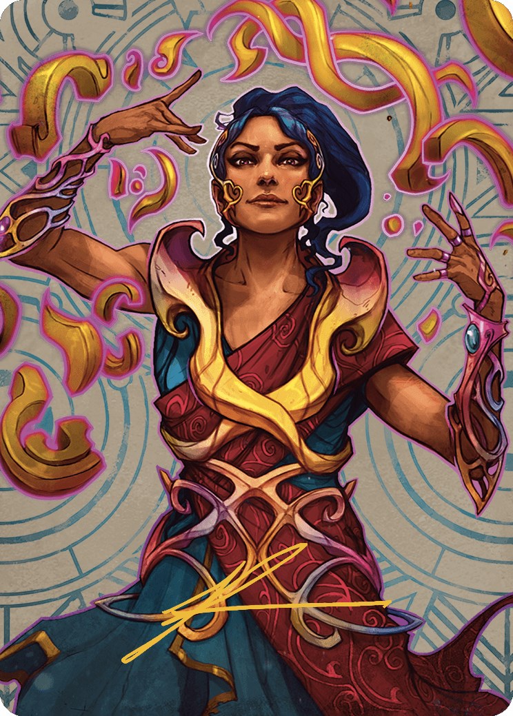 Saheeli, the Sun's Brilliance Art Card (Gold-Stamped Signature) [The Lost Caverns of Ixalan Art Series] | Lots Moore NSW