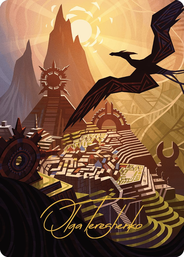 Plains Art Card (Gold-Stamped Signature) [The Lost Caverns of Ixalan Art Series] | Lots Moore NSW