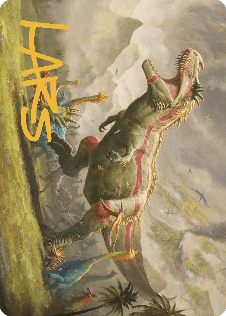 Ghalta, Stampede Tyrant Art Card (Gold-Stamped Signature) [The Lost Caverns of Ixalan Art Series] | Lots Moore NSW