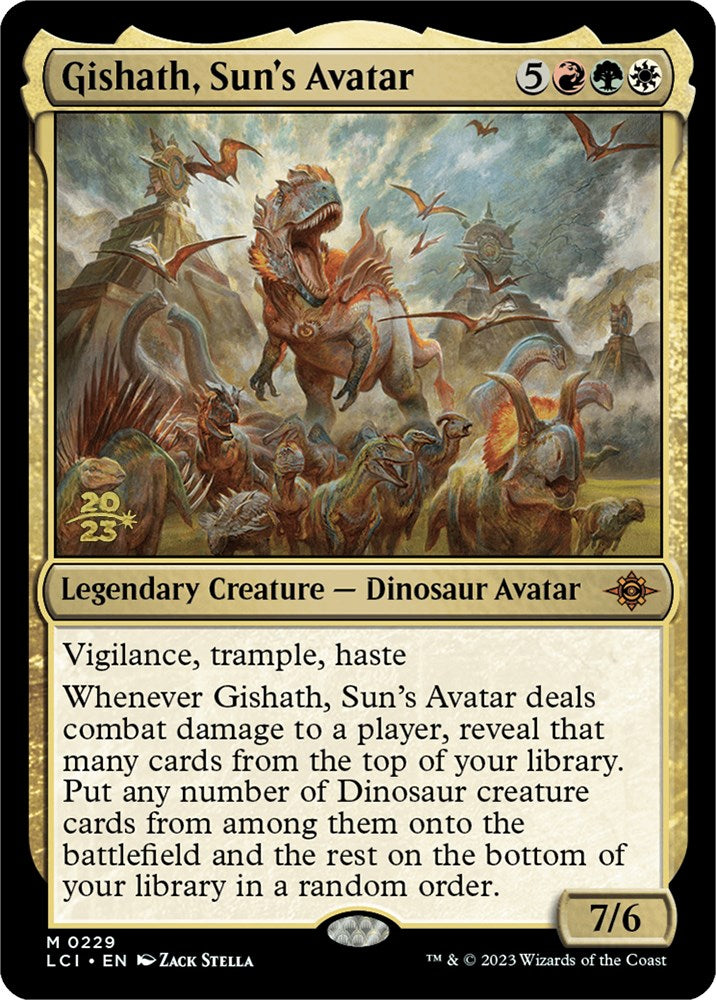 Gishath, Sun's Avatar (LCI) [The Lost Caverns of Ixalan Prerelease Cards] | Lots Moore NSW