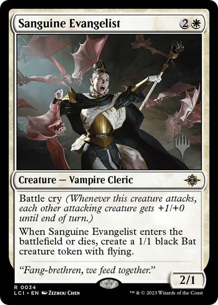 Sanguine Evangelist (Promo Pack) [The Lost Caverns of Ixalan Promos] | Lots Moore NSW