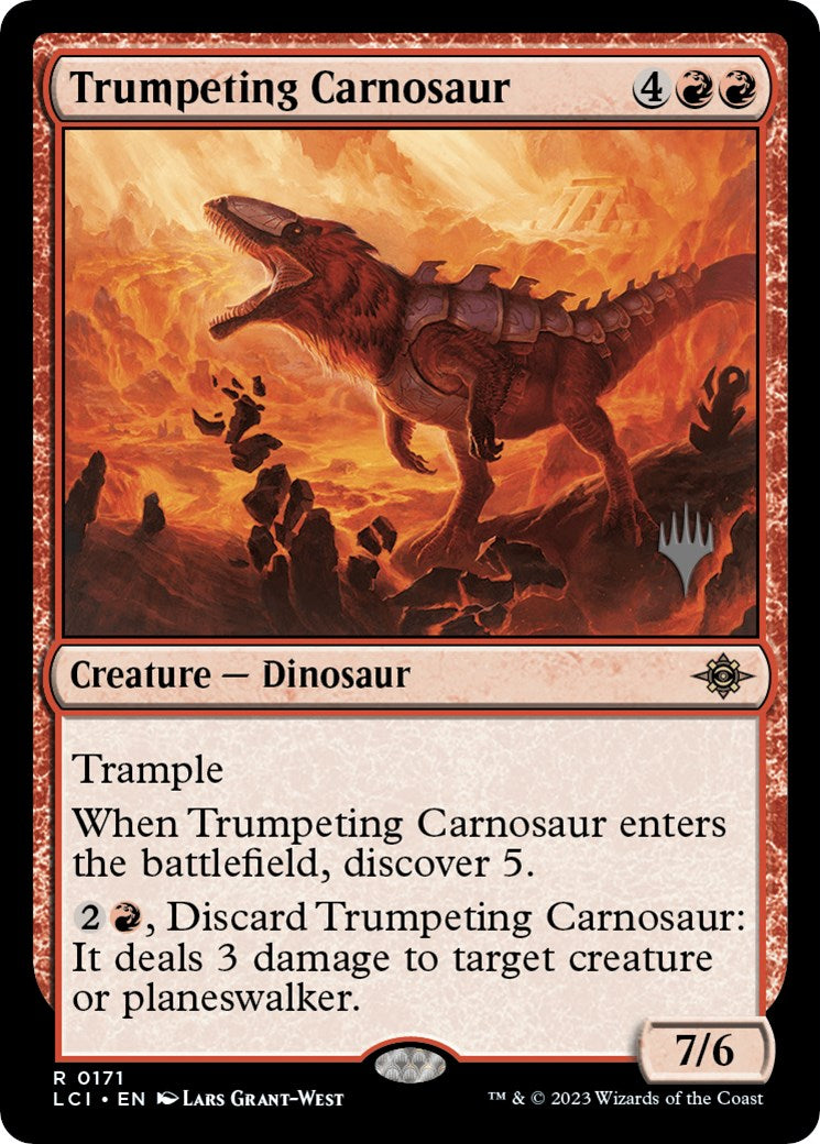 Trumpeting Carnosaur (Promo Pack) [The Lost Caverns of Ixalan Promos] | Lots Moore NSW