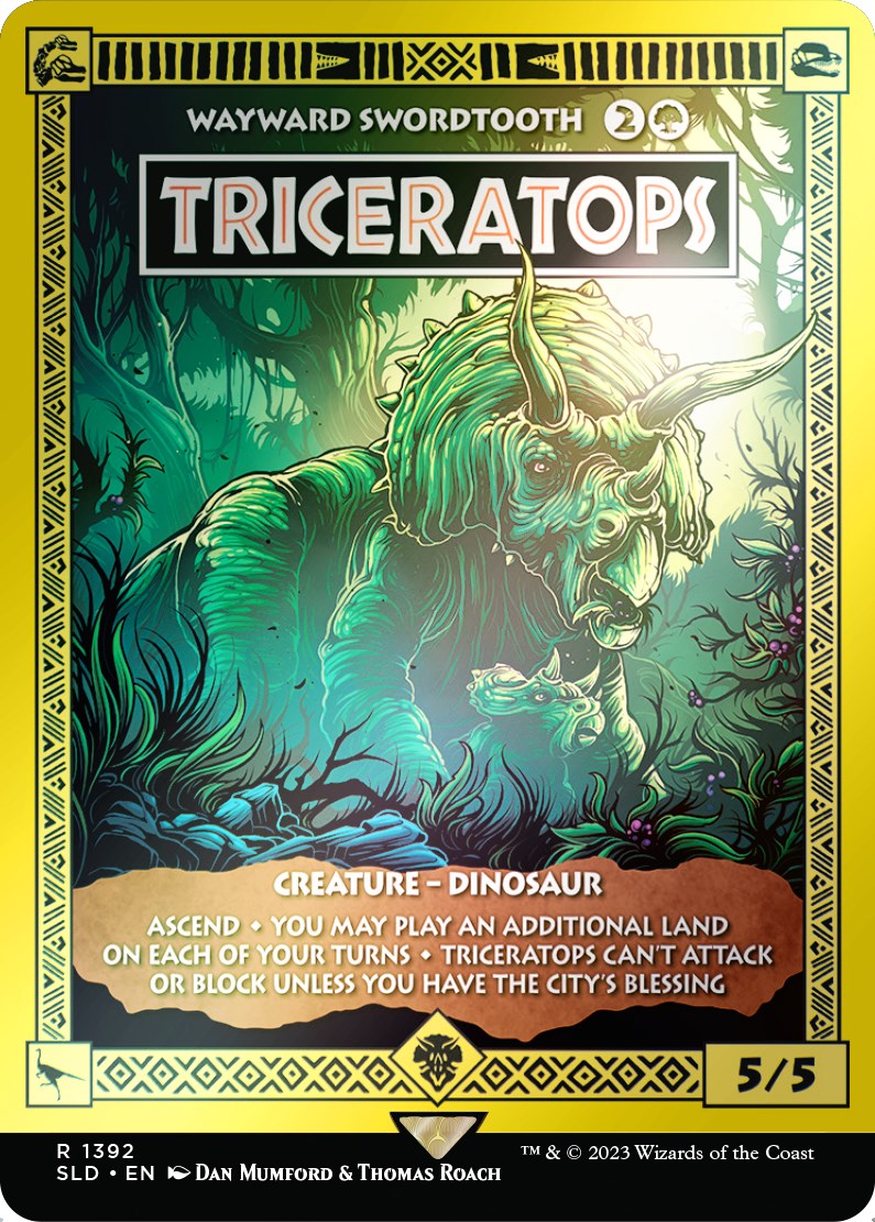 Triceratops - Wayward Swordtooth (Rainbow Foil) [Secret Lair Drop Series] | Lots Moore NSW