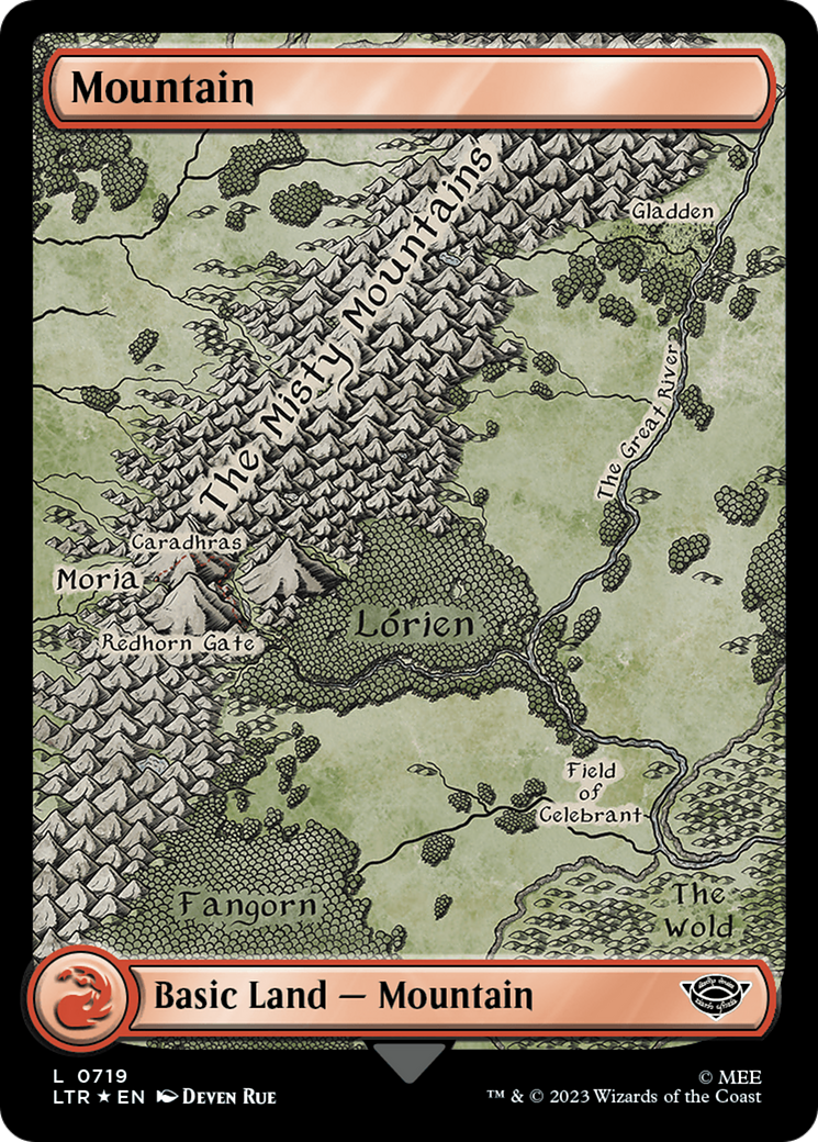 Mountain (719) (Surge Foil) [The Lord of the Rings: Tales of Middle-Earth] | Lots Moore NSW