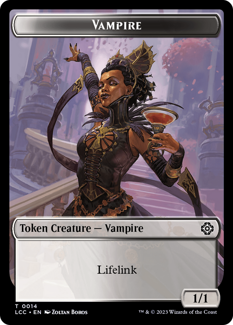 Vampire (0014) // Vampire Demon Double-Sided Token [The Lost Caverns of Ixalan Commander Tokens] | Lots Moore NSW