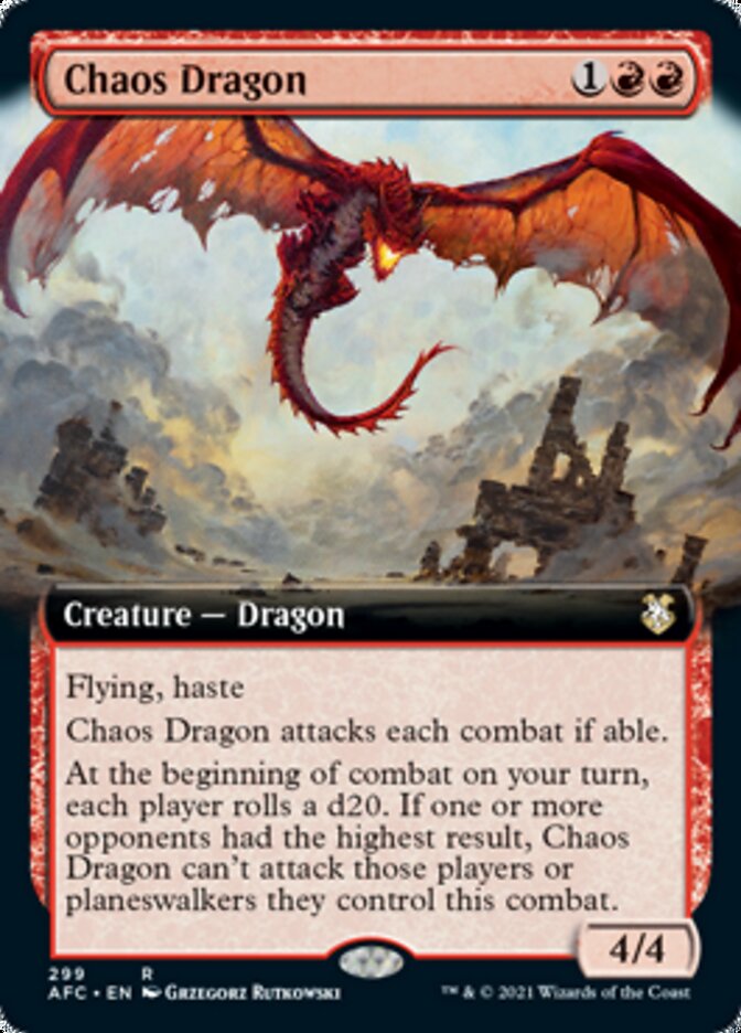 Chaos Dragon (Extended Art) [Dungeons & Dragons: Adventures in the Forgotten Realms Commander] | Lots Moore NSW