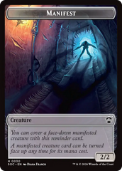 Elemental (0020) // Manifest Double-Sided Token [Secrets of Strixhaven Commander Tokens] | Lots Moore NSW