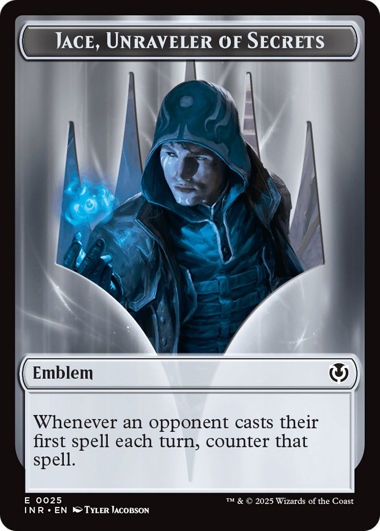 Human Wizard // Emblem - Jace, Unraveler of Secrets Double-Sided Token [Innistrad Remastered Tokens] | Lots Moore NSW