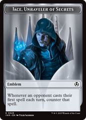 Human Wizard // Emblem - Jace, Unraveler of Secrets Double-Sided Token [Innistrad Remastered Tokens] | Lots Moore NSW